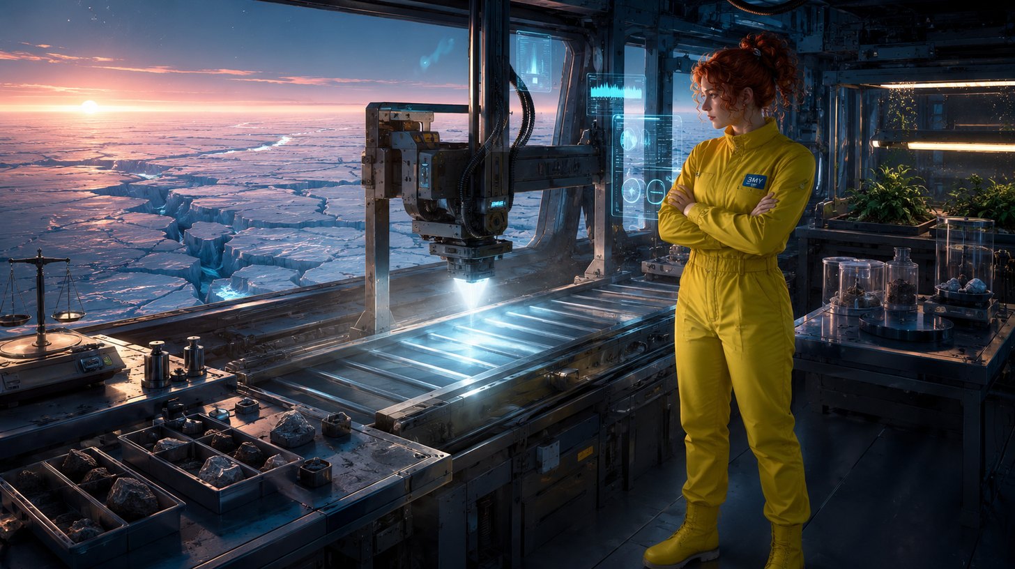 An inspection gantry with its scanner lit and sweeping an entirely empty stretch of conveyor